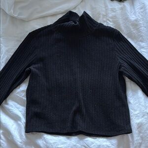 Wilfred Black Turtleneck Sweater/Shirt Classic Knit